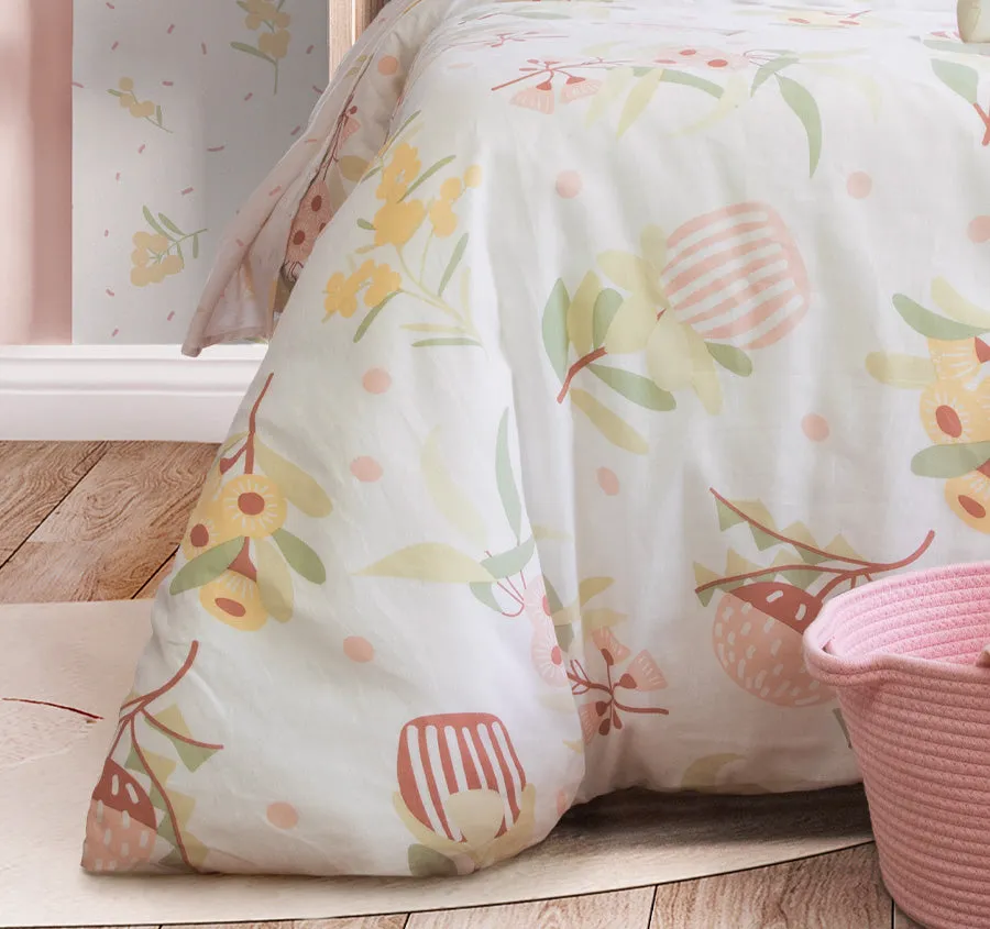 Alice Springs Flannelette Cotton Quilt Cover Set Range Pink