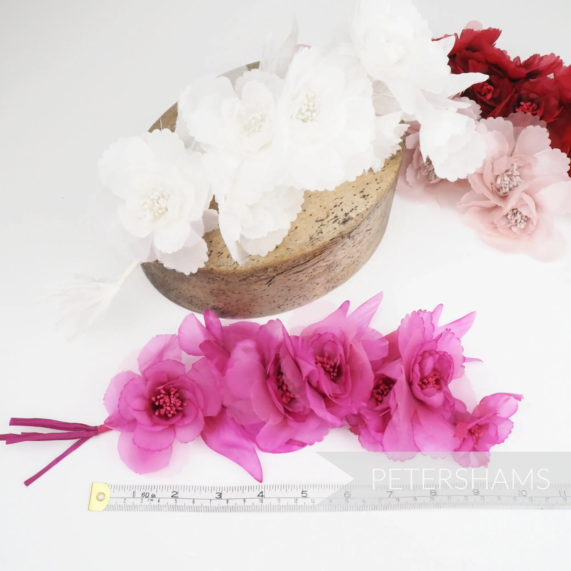 'Amelia' Organza Millinery Flower Hat Mount