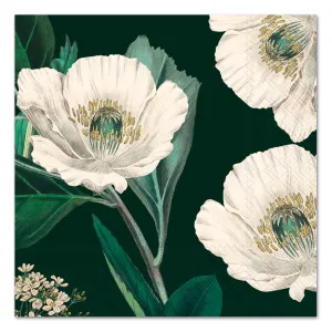 Angama Blooms Dark Green Paper Luncheon Napkins