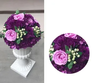 Artificial Flower Rose Hydrangea Arrangement Lilac