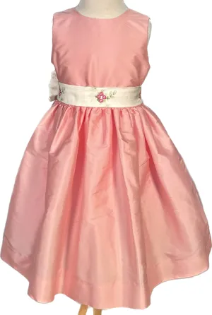 Barbie Pink Dress w/Rose Emb. Sash