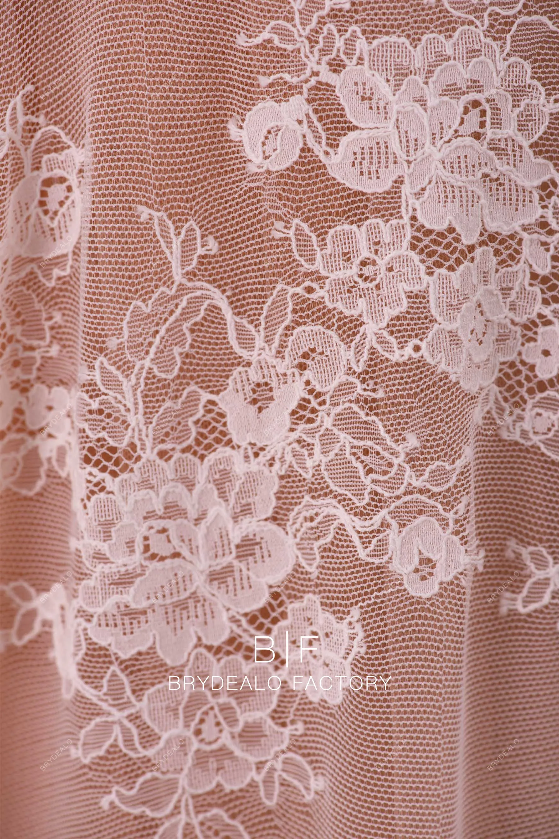 Beautiful Elastic Double Border Cording Flower Lace Fabric