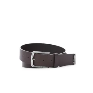 BOSS Jor Metal Tip Sz35 Belt in Dark Brown