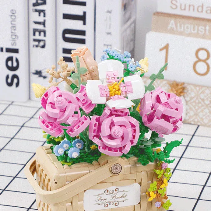 Building Block Basket Bouquet Set