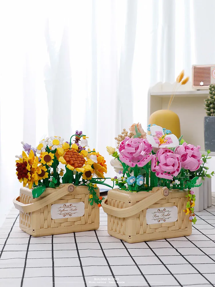 Building Block Basket Bouquet Set