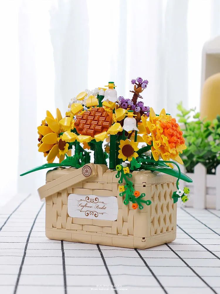 Building Block Basket Bouquet Set