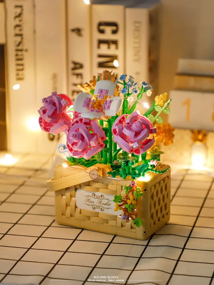 Building Block Basket Bouquet Set