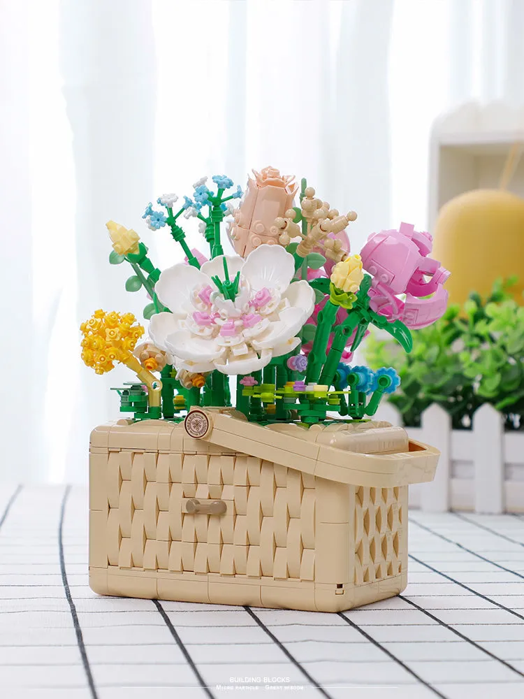 Building Block Basket Bouquet Set