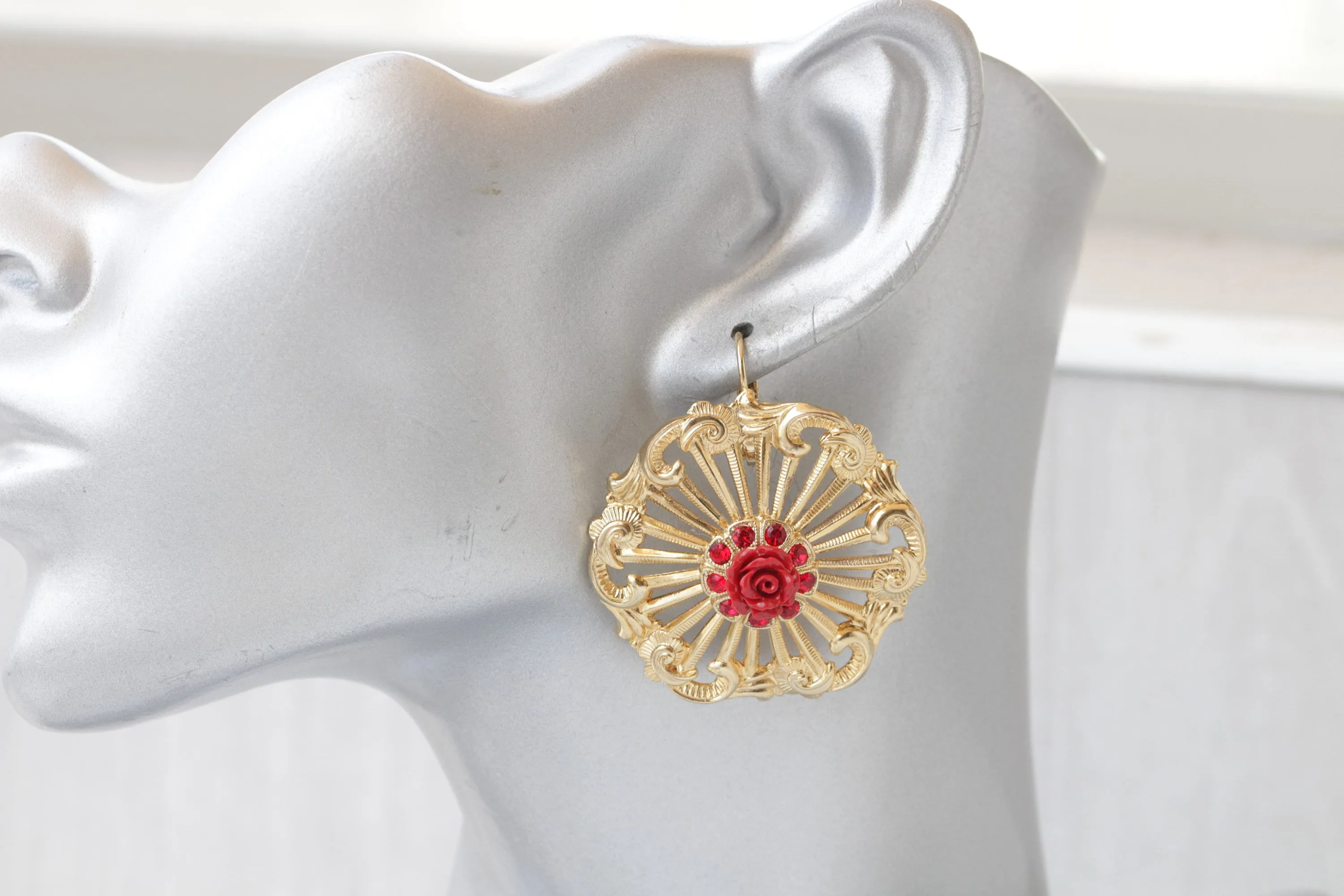 Coral flower Earrings