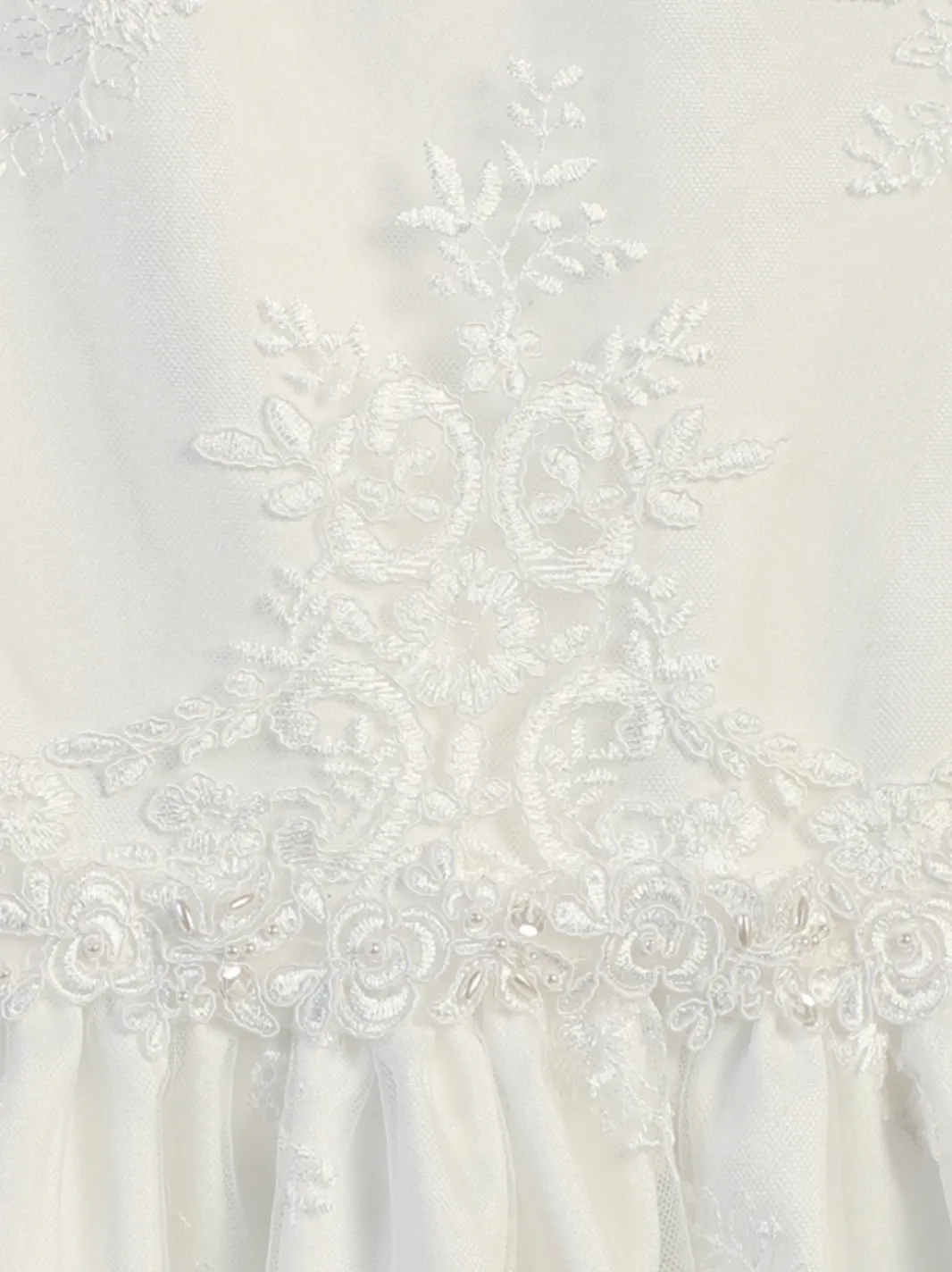 Corded Embroidery Lace on Tulle LNKSP164