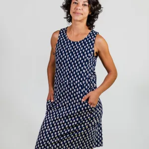 Evanston Dress Micro Floral Navy