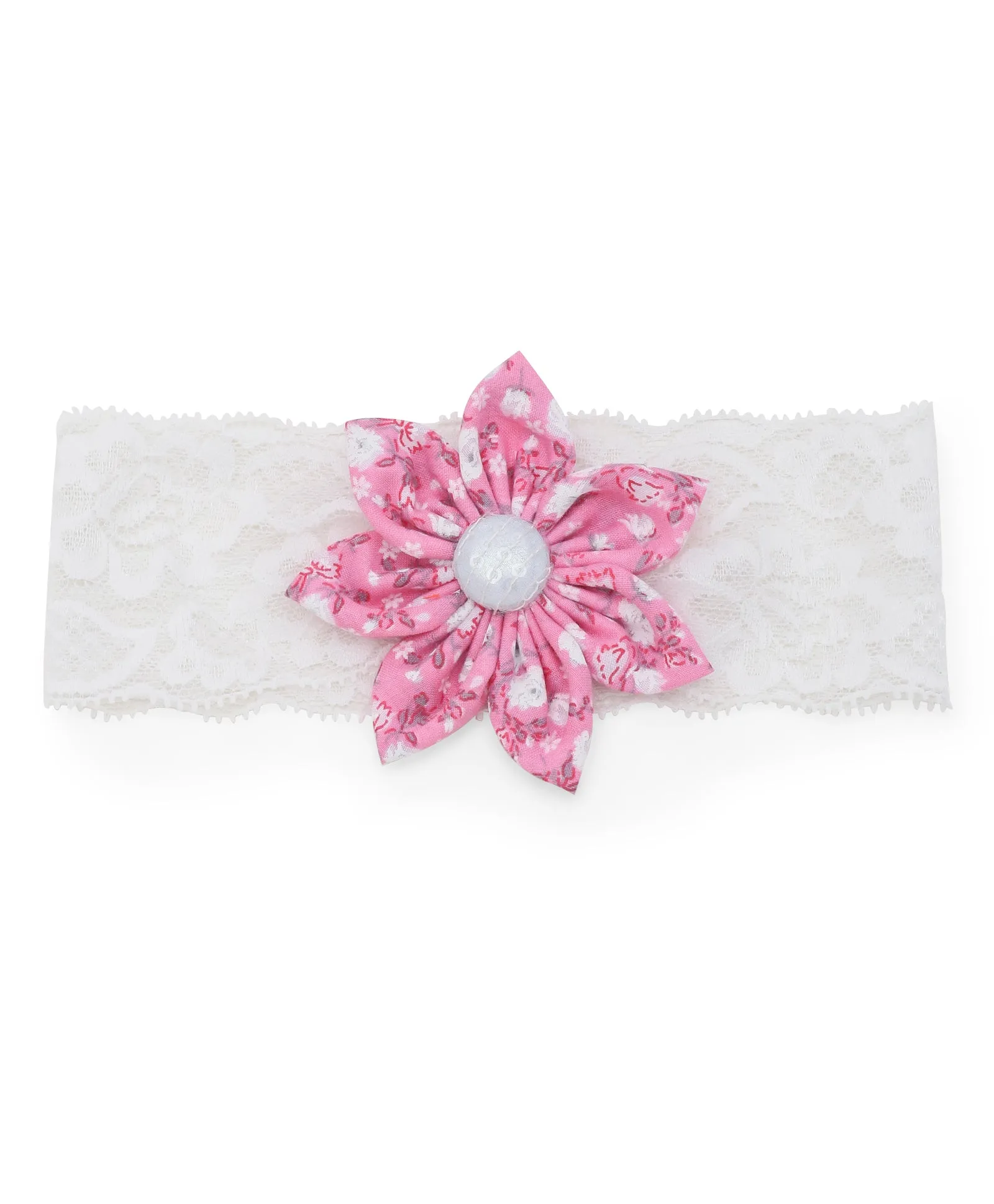 Floral Big Flower Headband - Light Pink