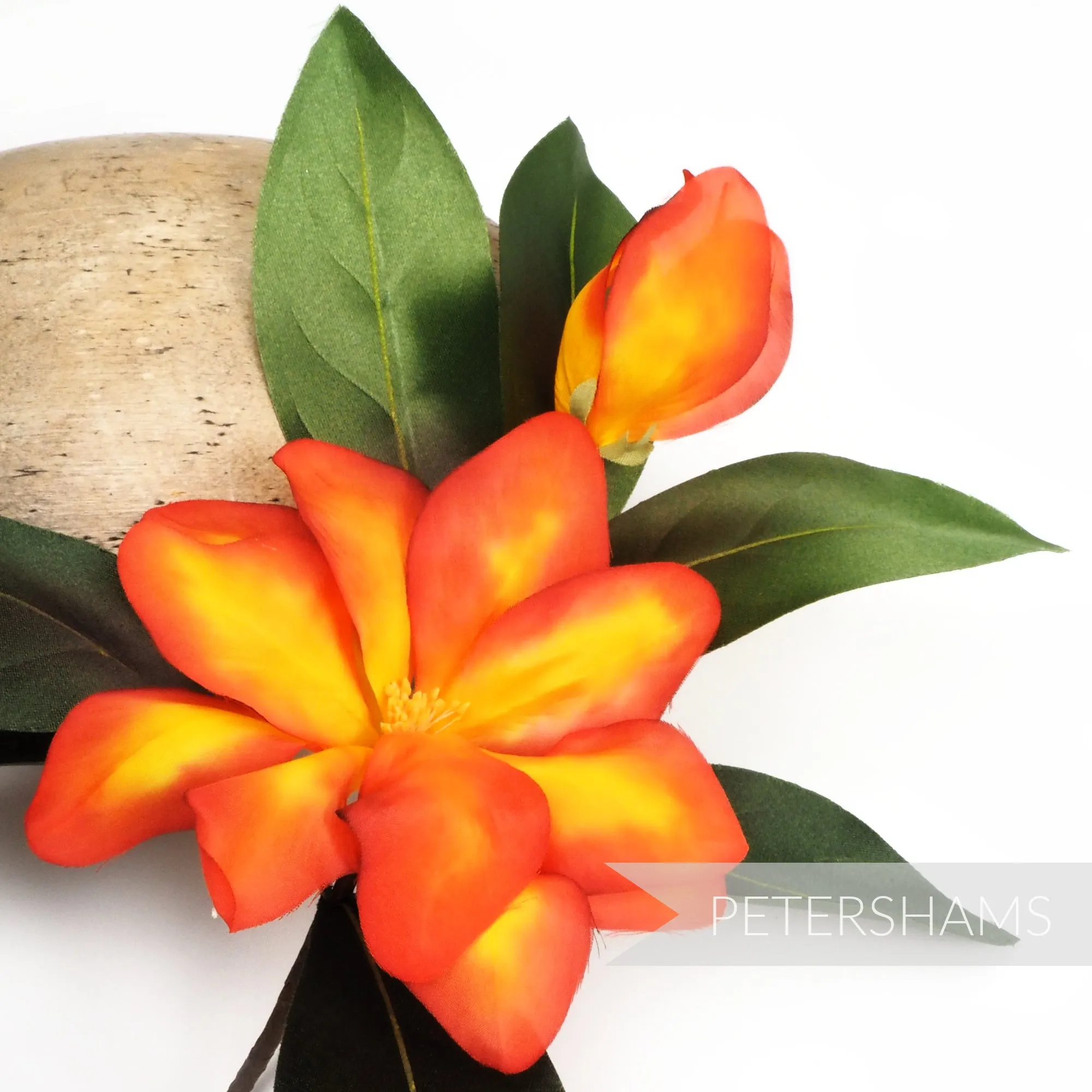 'Joan' Extra Large Satin & Silk Vintage Tropical 1950/60's Czech Millinery Flower