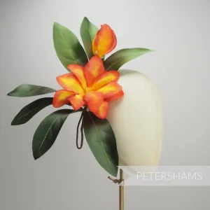 'Joan' Extra Large Satin & Silk Vintage Tropical 1950/60's Czech Millinery Flower