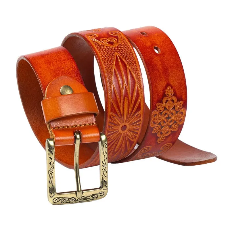 Men's Gothic Embossed Belt