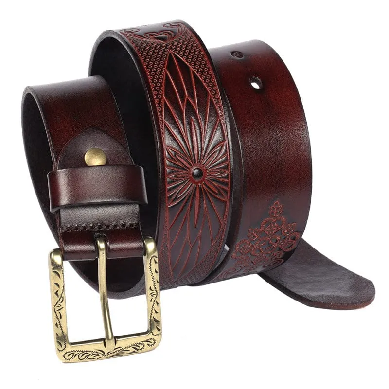 Men's Gothic Embossed Belt