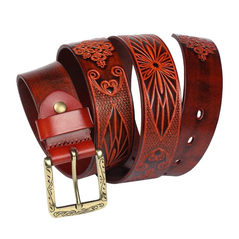 Men's Gothic Embossed Belt