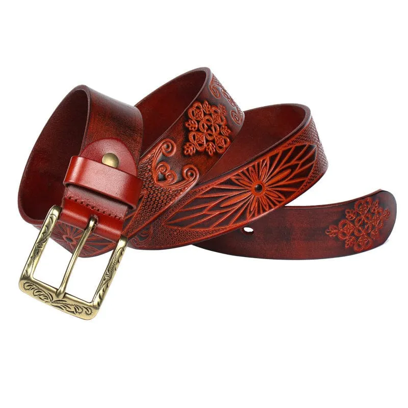 Men's Gothic Embossed Belt