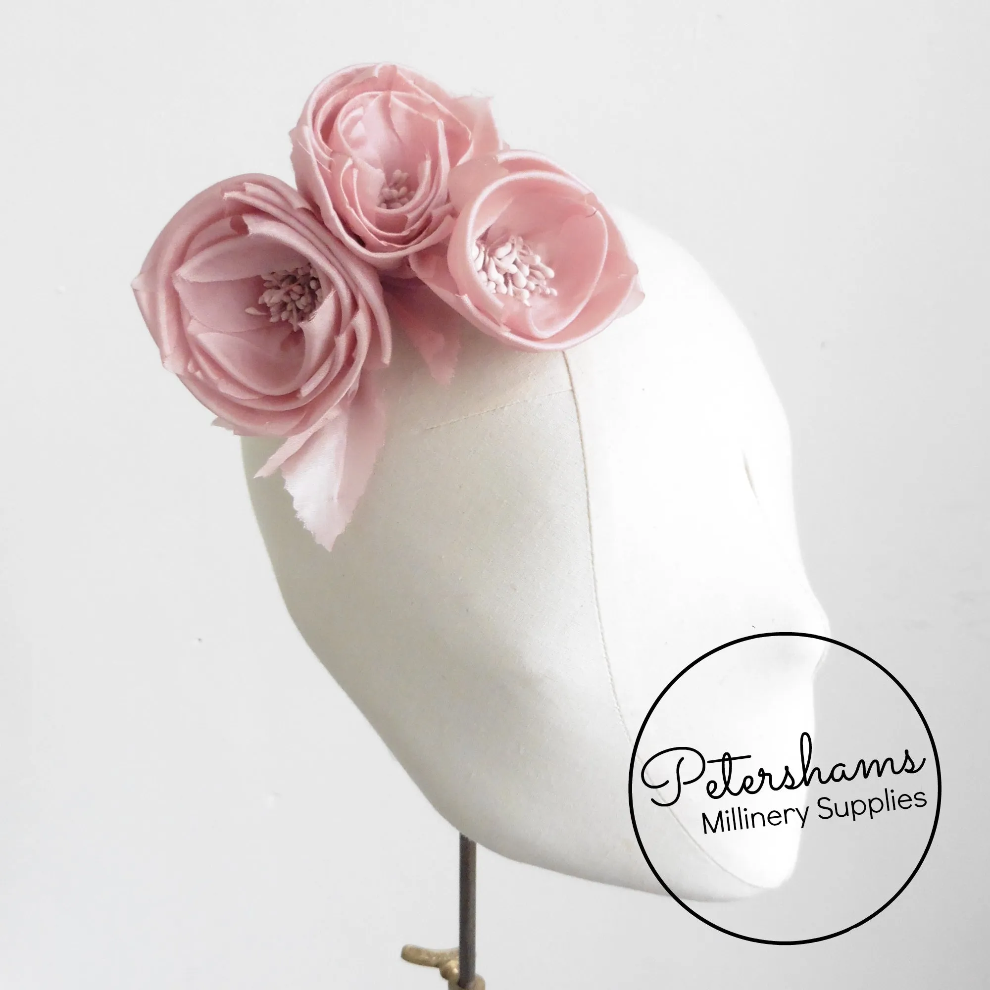 'Michelle' Silk Ranunculus Millinery Flower Hat Mount