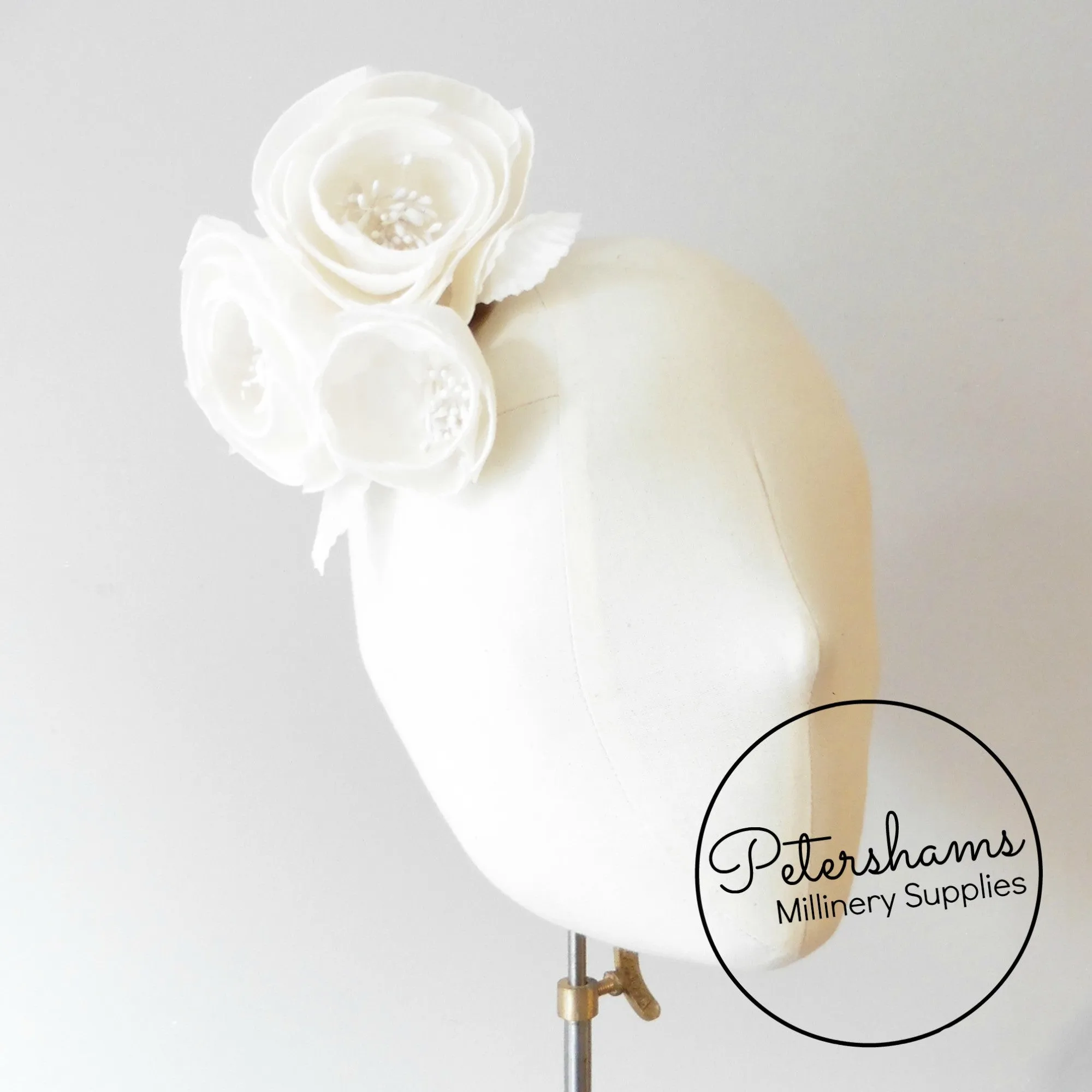 'Michelle' Silk Ranunculus Millinery Flower Hat Mount