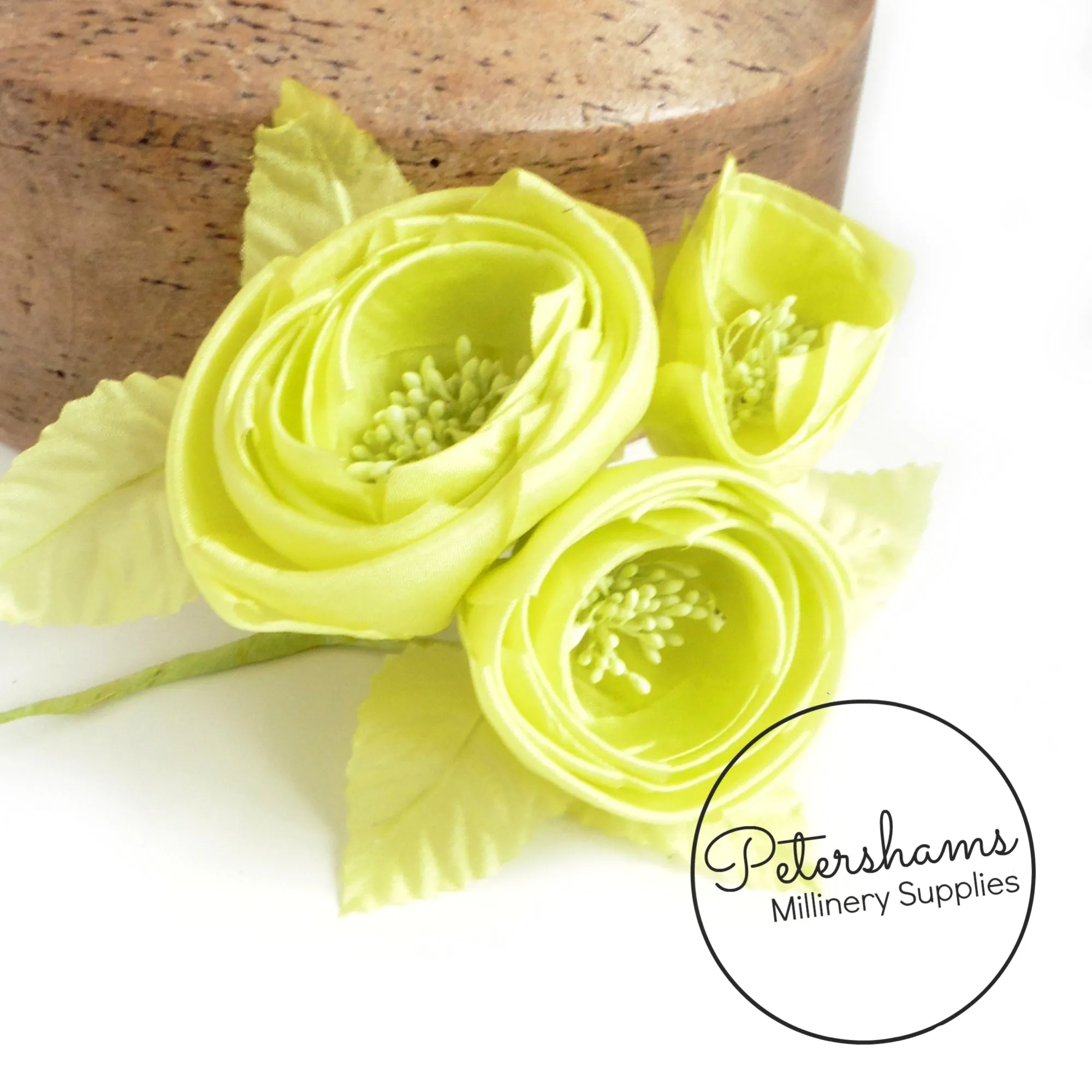 'Michelle' Silk Ranunculus Millinery Flower Hat Mount