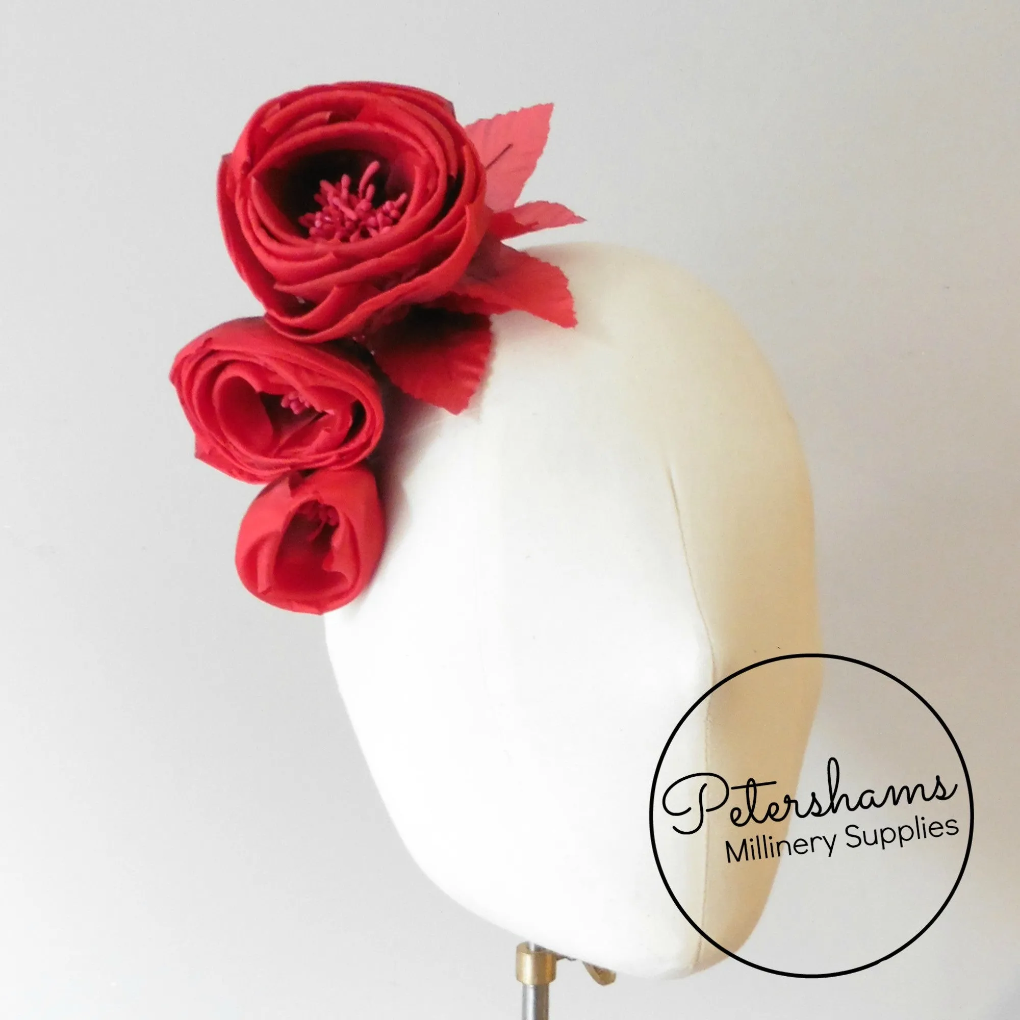 'Michelle' Silk Ranunculus Millinery Flower Hat Mount