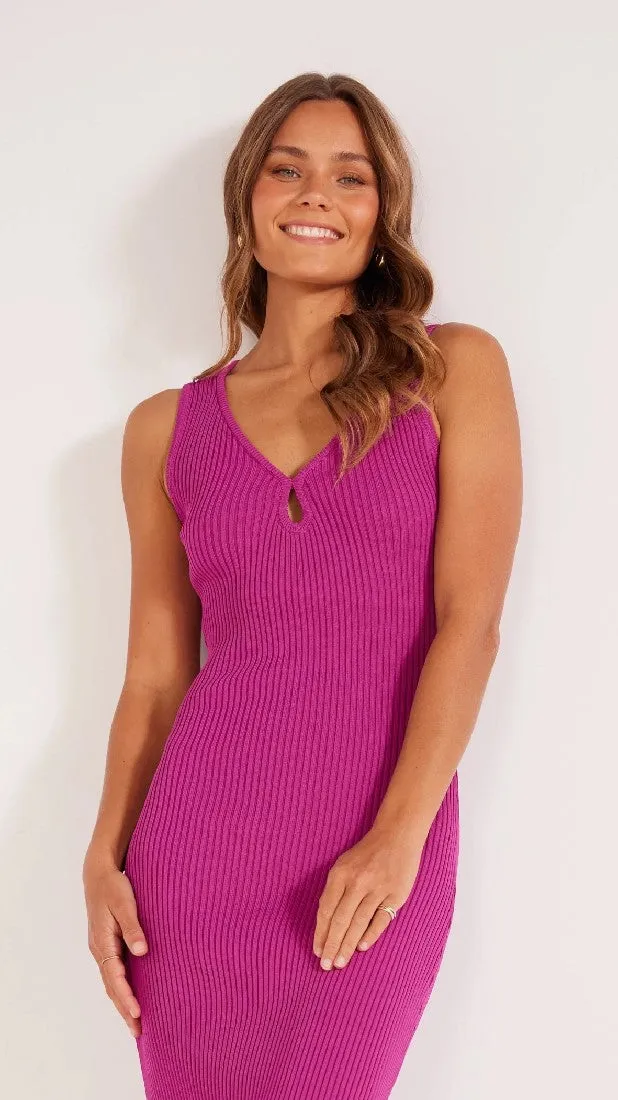 MinkPink Kosa Knit Midi Dress