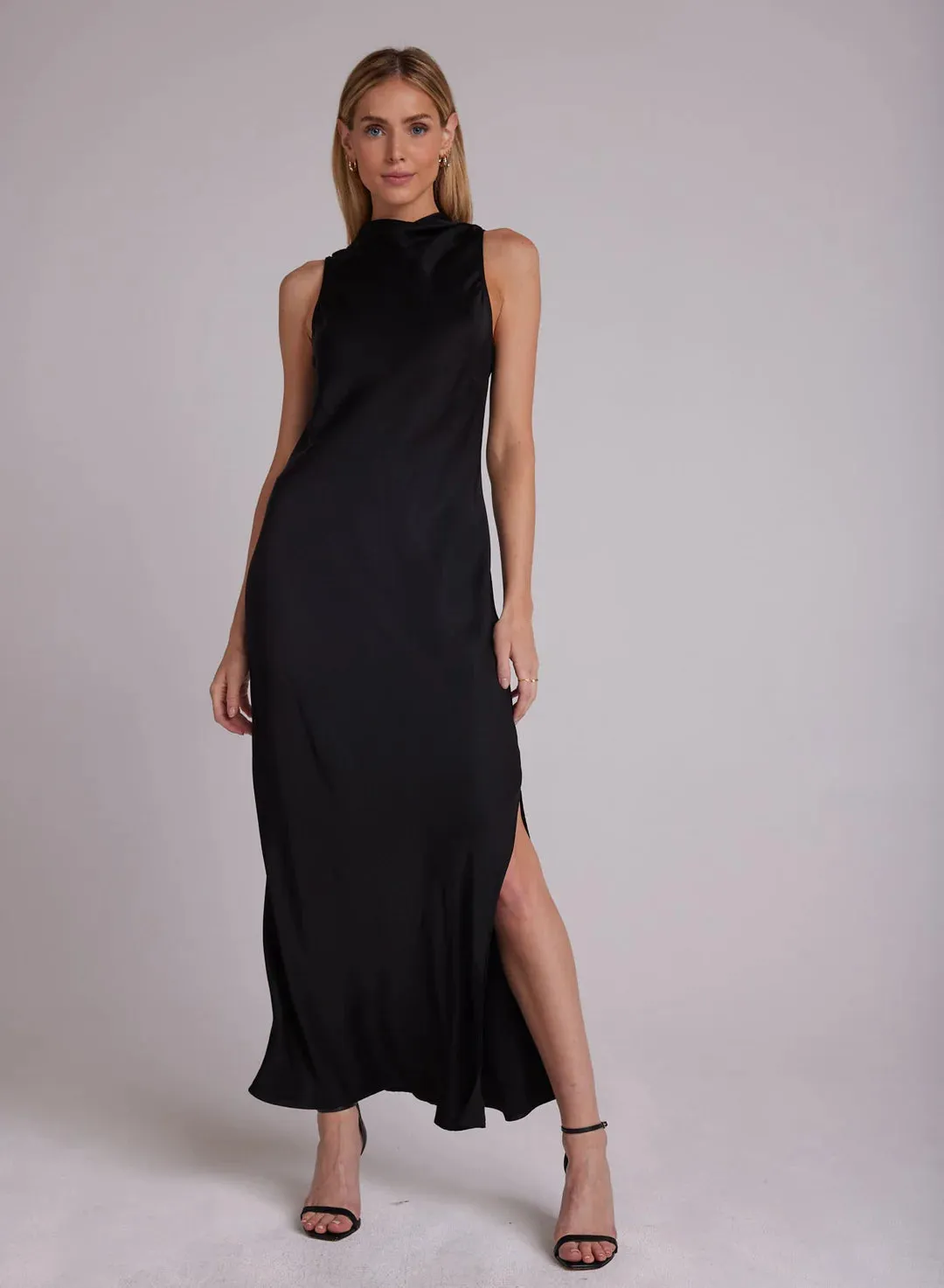 Mock Neck Halter Dress