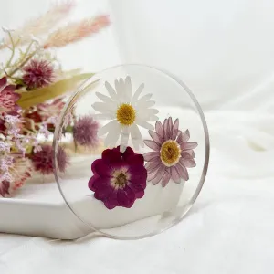 Pressed Flower coaster - purple mix