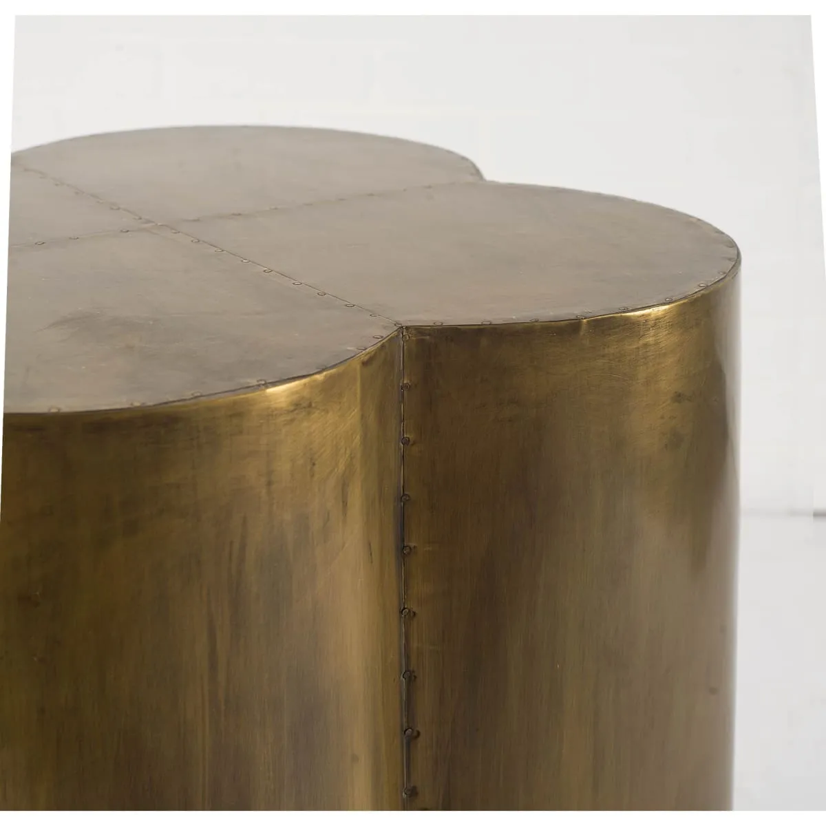 Quatrefoil Accent Table Brass Cladding