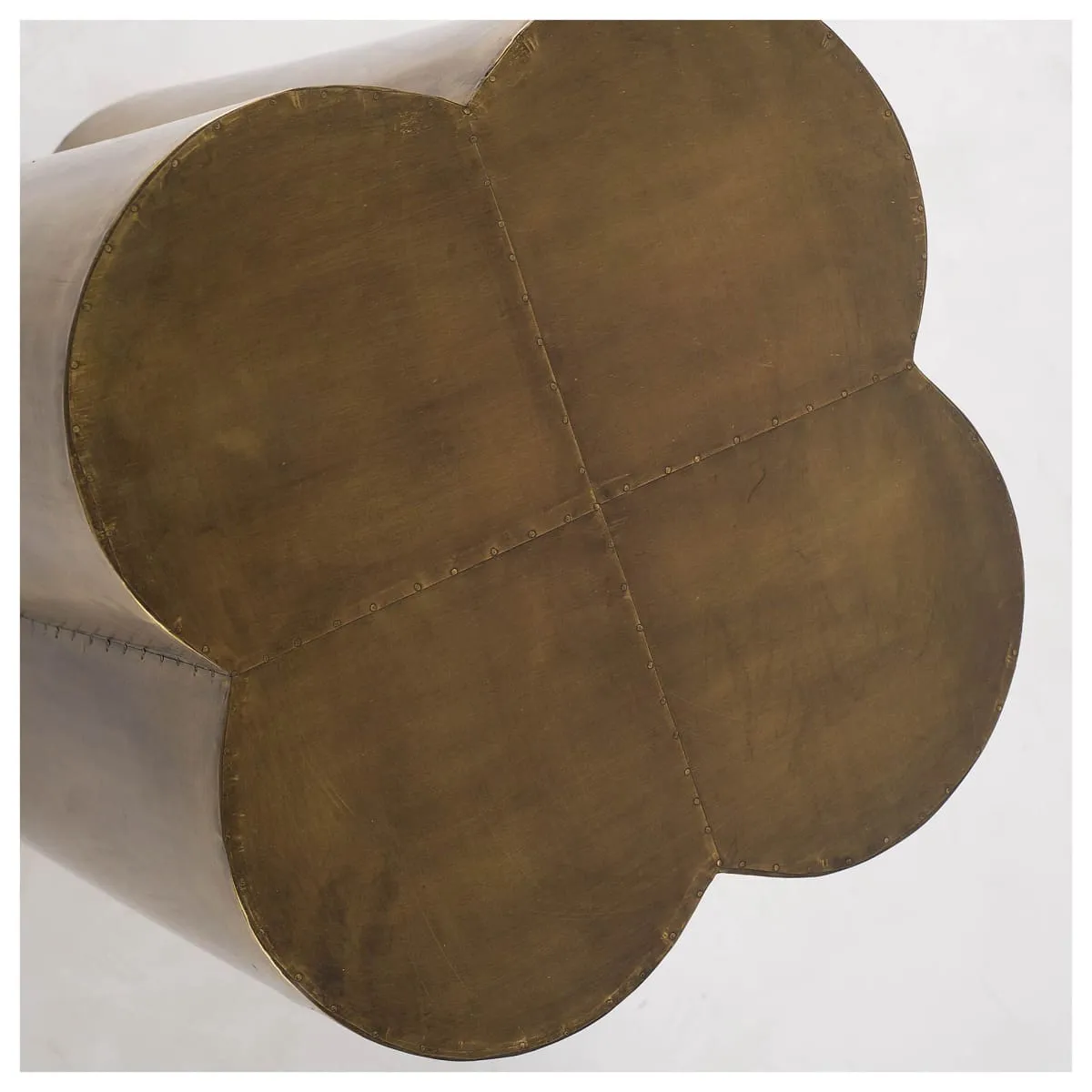 Quatrefoil Accent Table Brass Cladding