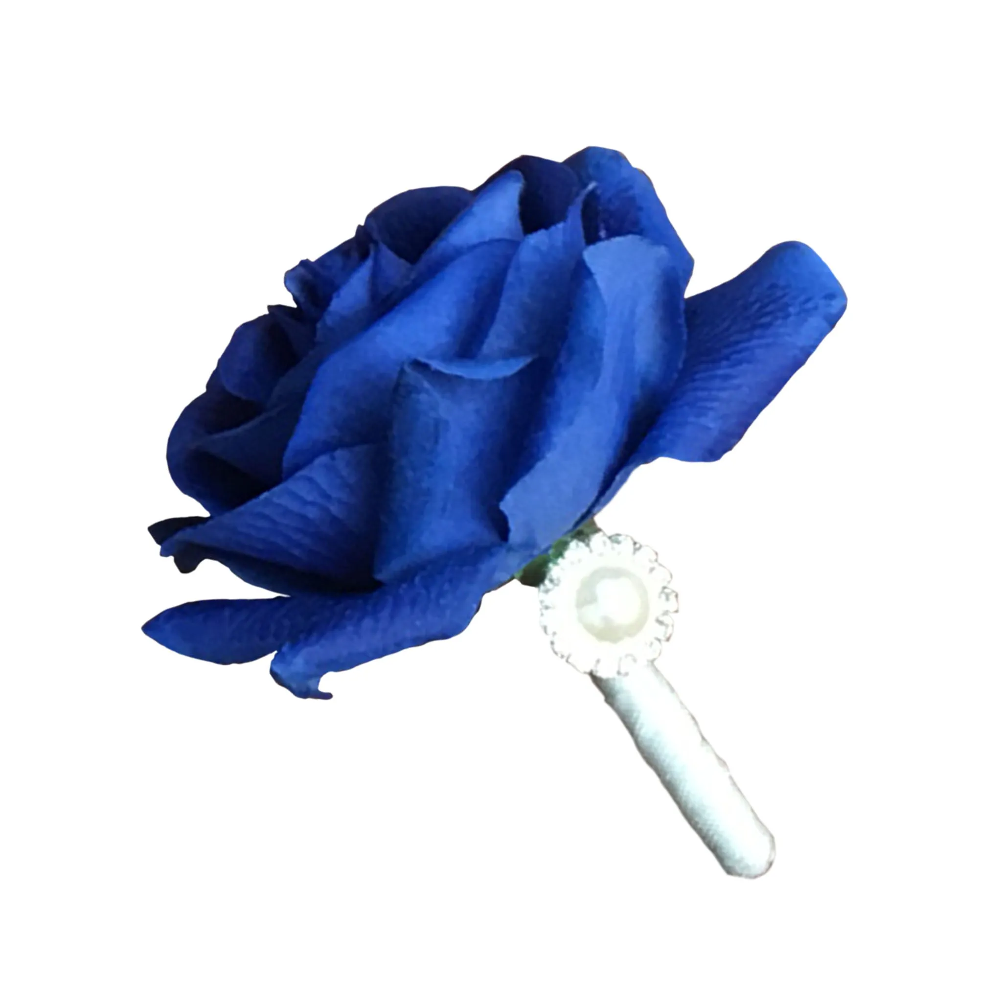 Real Touch Bridal Bouquet Royal Blue Wedding Flowers Boutonnieres Corsages Sets