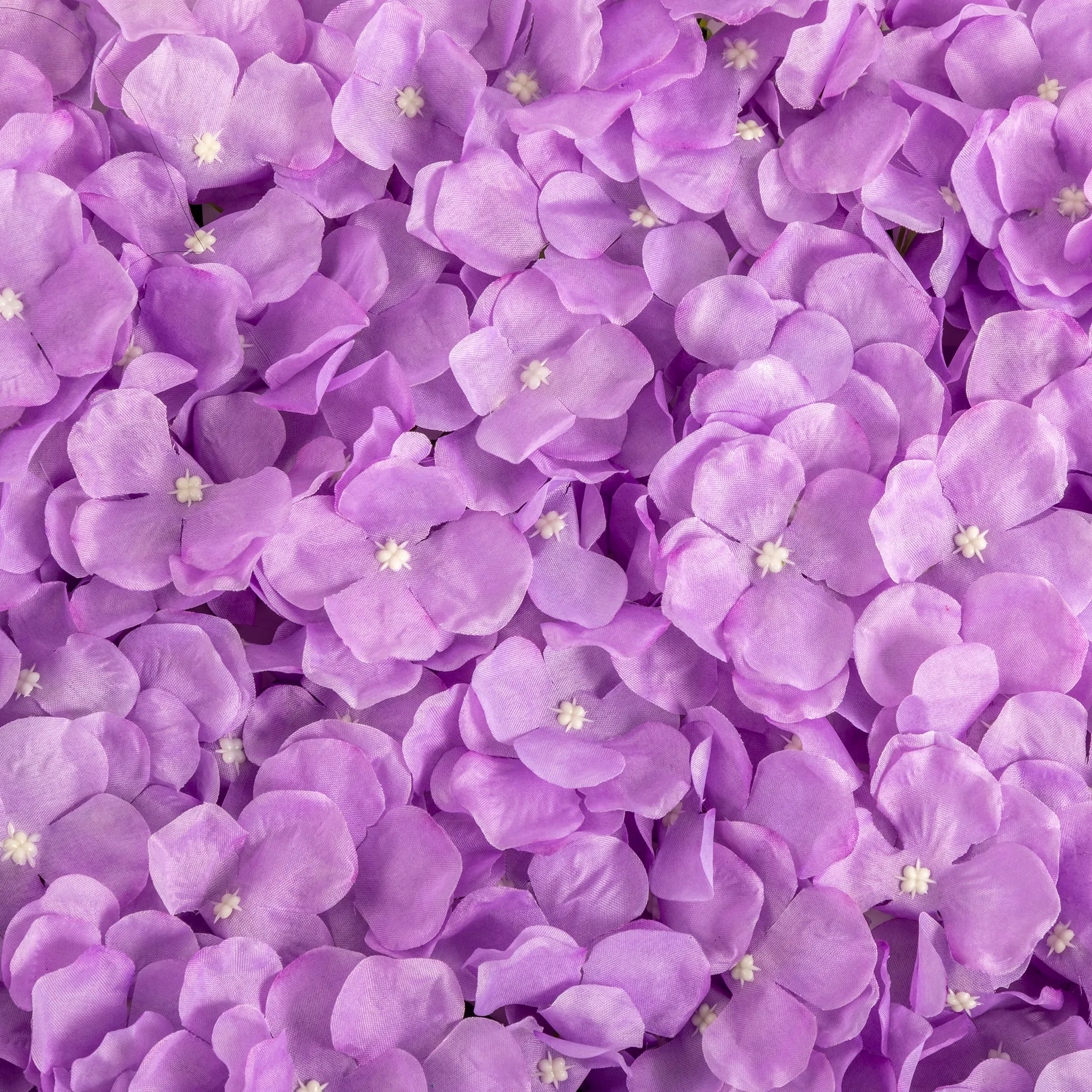 Silk Hydrangeas Flower Wall Backdrop Panel - Lavender