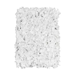 Silk Hydrangeas Flower Wall Backdrop Panel - White