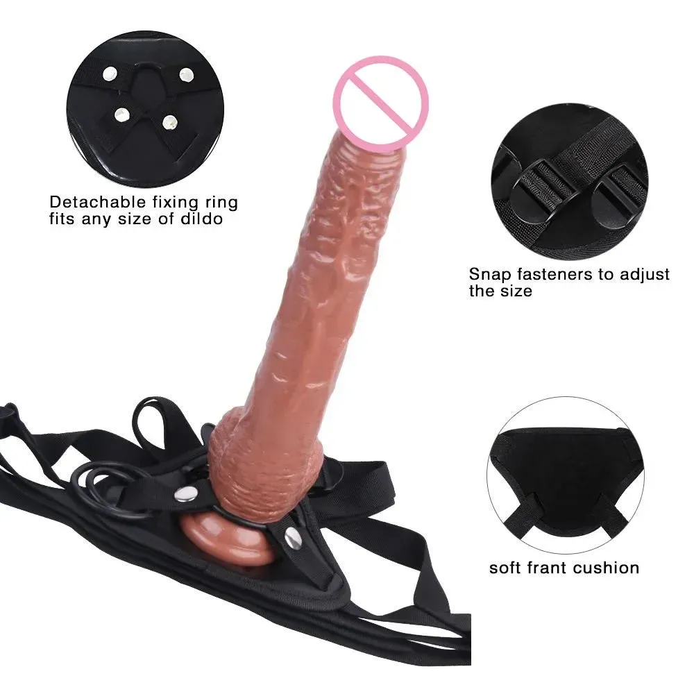 Strapless Strap-on Realistic Dildo - 12 inch Long Dildos Anal Plug Female Sex Toys for Lesbian