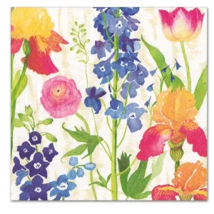 Summer Garden White Paper Luncheon Napkins