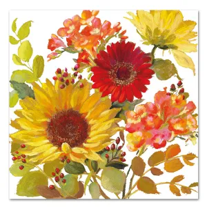 Sunny Flowers Paper Luncheon Napkins