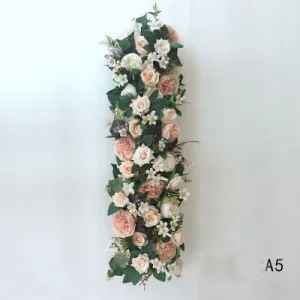 Table Runner Artificial Flower Rose Hydrangea Arrangement A5