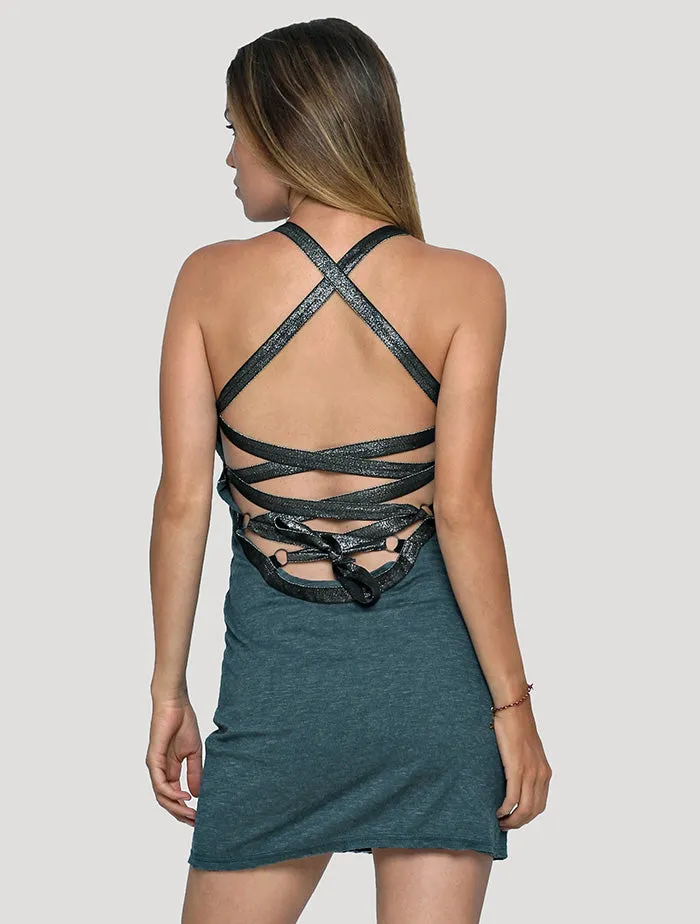 Way Rmx Open-Back Mini Dress